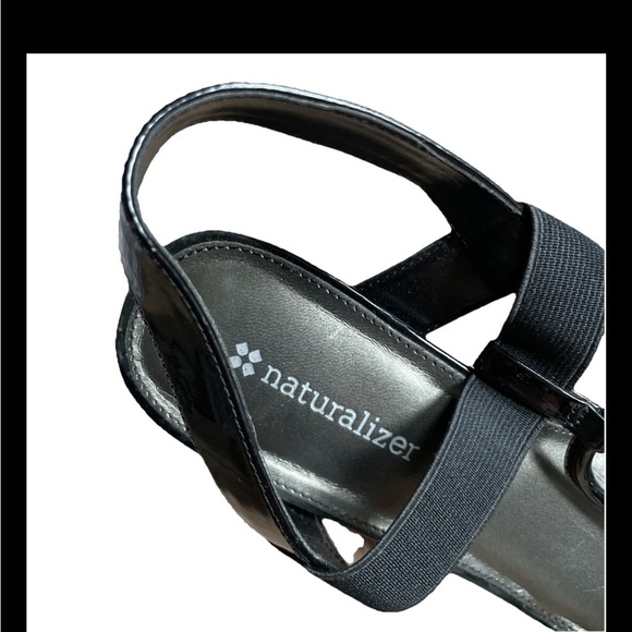 2/$30 Naturalizer Pump Heels Sandal Dress Shoes Women's 7.5 Black Comfort EUC - Picture 2 of 8